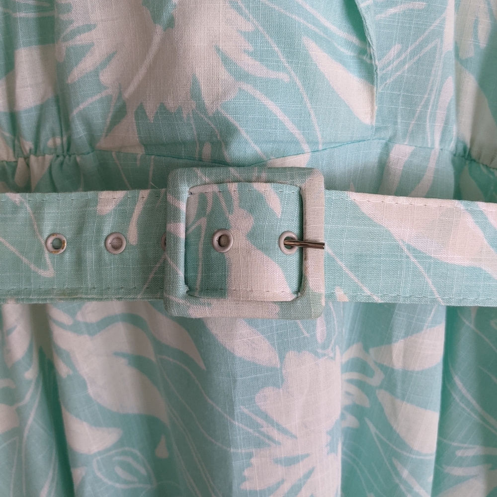 90s Vtg Spring Easter Dress Stuart Alan Petites Belted Dress With Pockets! - Picture 7 of 10